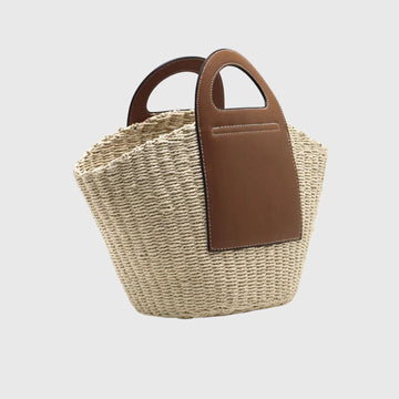 Anne | Two-Tone Straw Bag