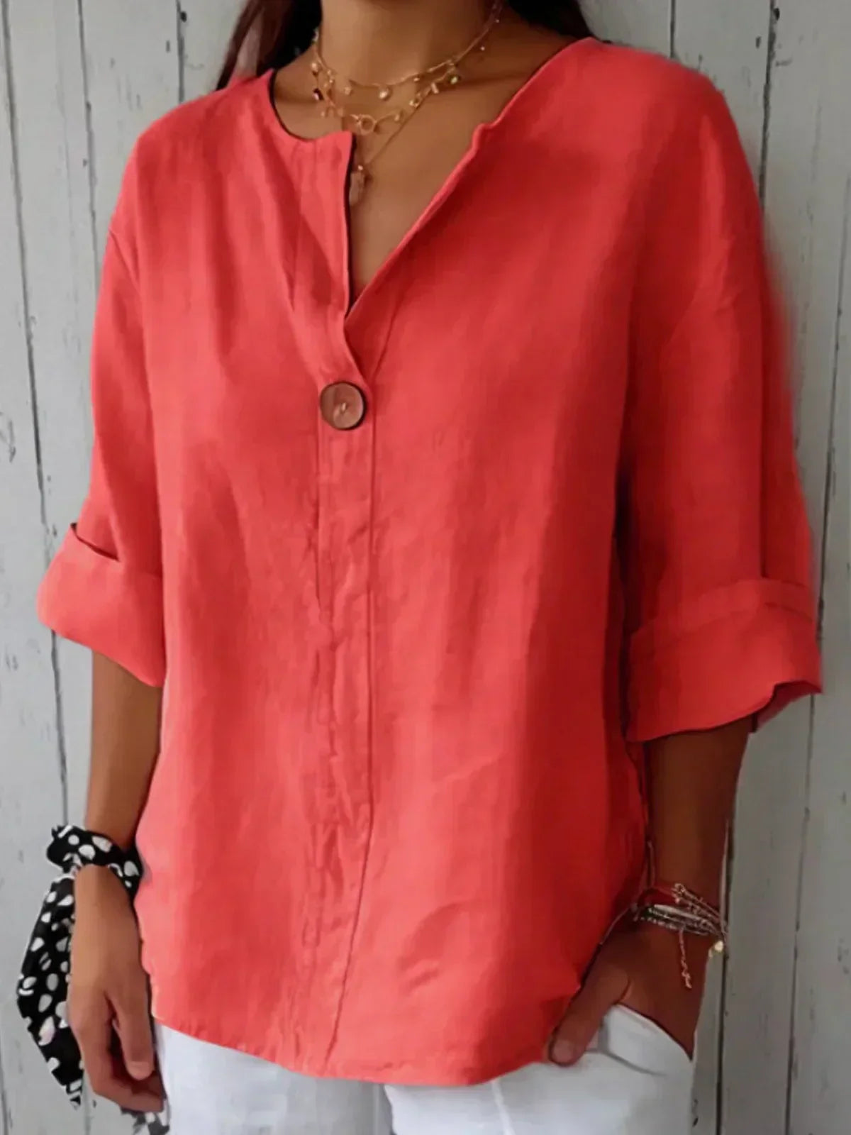 Aurela | Elegant V-Neck Blouse