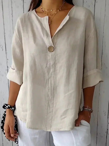 Aurela | Elegant V-Neck Blouse