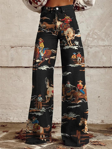Penelope | Retro Style Wide Leg Trousers