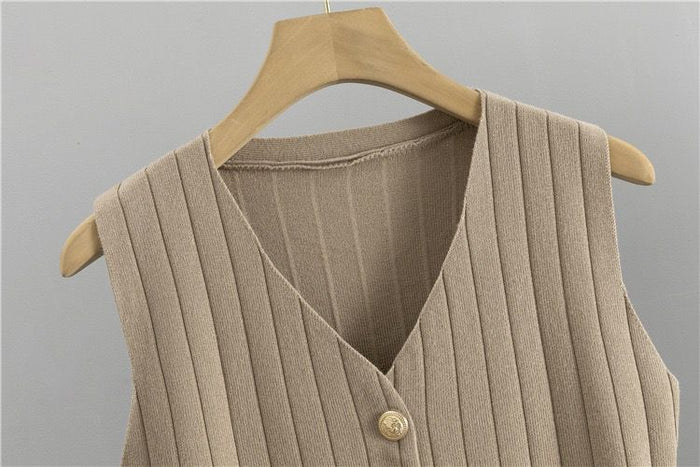 Isabella | Knitted Vest Set