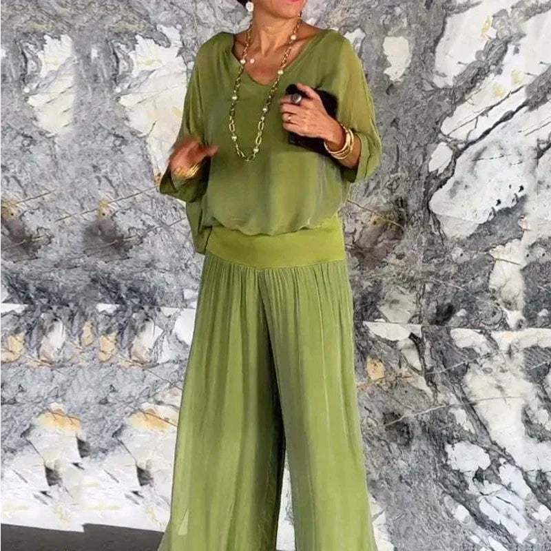 Ella | Chiffon Two-Piece Set