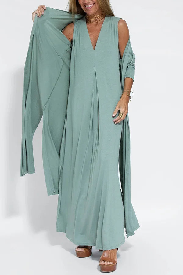 Olivia | Dress & Cardigan Set
