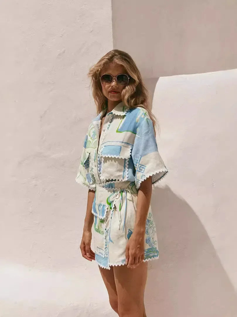 Sophia | Vintage Top & Skirt Set
