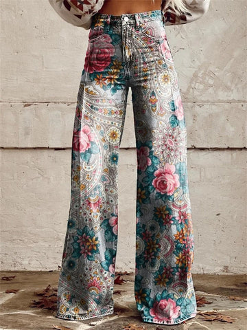 Alyssa | Floral Wide Leg Pants