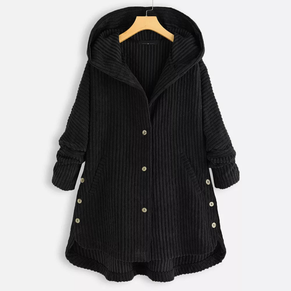 Aria | Ribbed Hooded Jacket