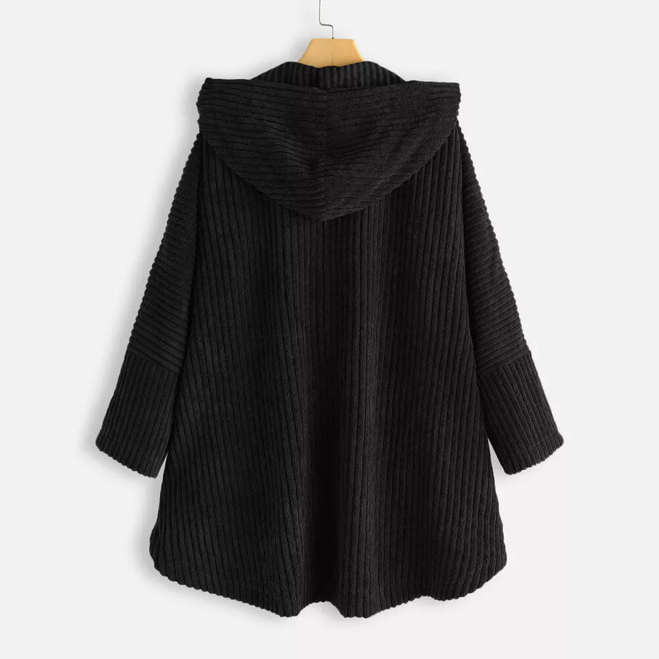 Aria | Ribbed Hooded Jacket