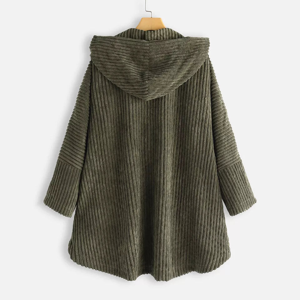 Aria | Ribbed Hooded Jacket